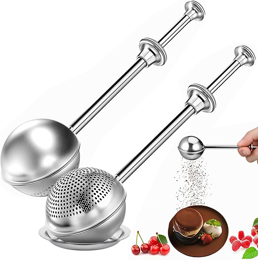 Flour Sifter for Baking, Powdered Sr Shaker Duster for Sourdough Bread,