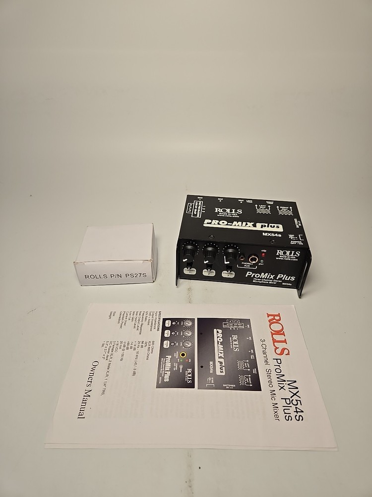 Rolls MX54s Pro Mix Plus 3 Channel Mic Mixer
