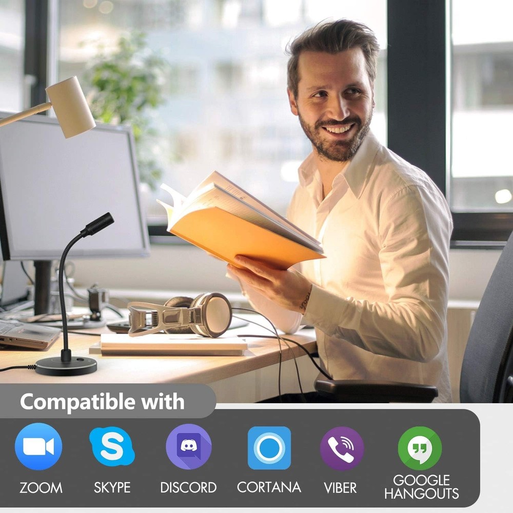 CMTECK USB Computer Microphone G009, Noise-Cancelling Recording Desktop Mic for