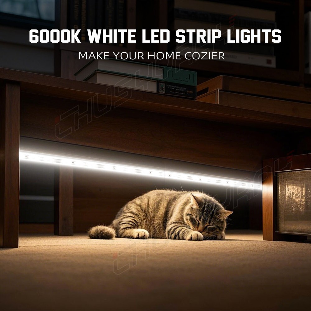 RV Awning Lights 16.4ft, 12V LED Light Strip, 6000K Camper Lights, White