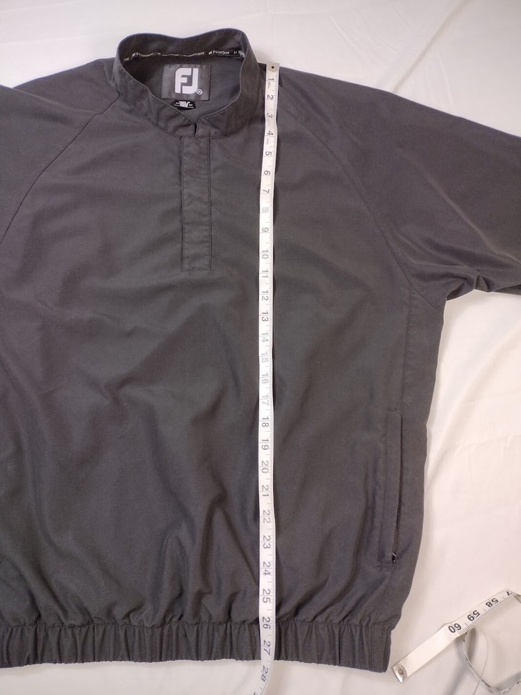 FootJoy Golf Pullover Windbreaker 1/4 Zip - GenFlex - Jacket Men Medium Black