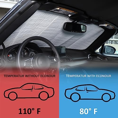 Car Windshield Sun Shade Compatible with Mazda MX-5 2016-2024,Front style A