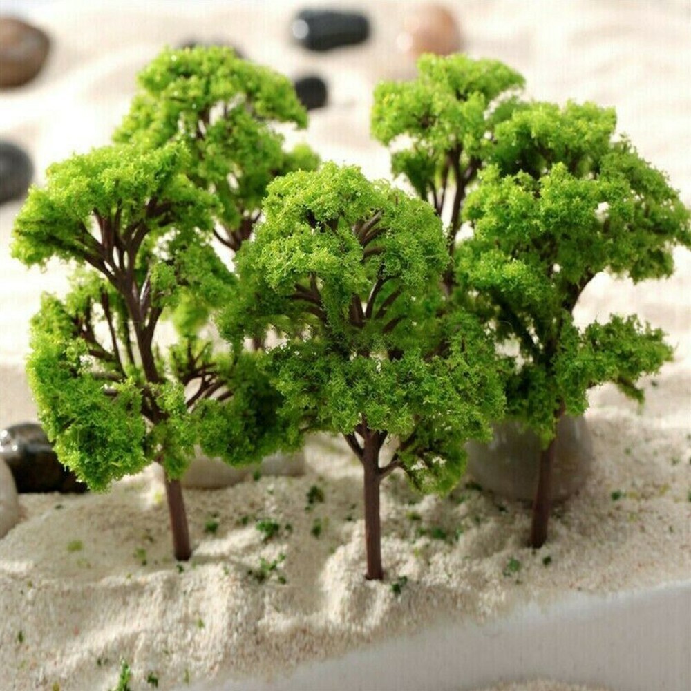 Model Tree Park Scenery Pure Handmade Scale Tree Train Railroad About 4CM