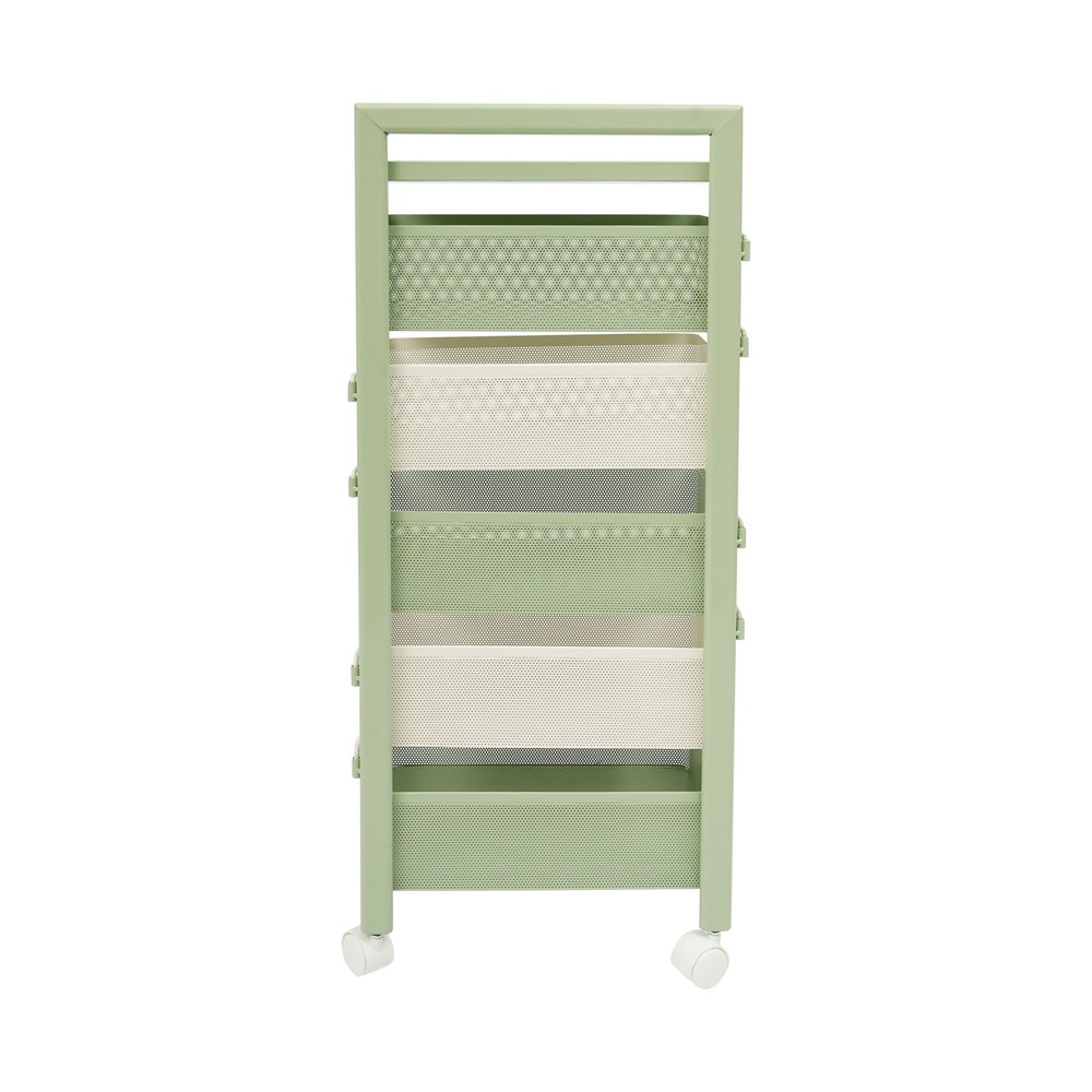 Rotating Storage Rack W/ Rotating Basket Rotating Kitchen Storage Cart W/ Wheel