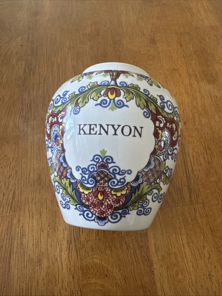 Original Delft Ceramic Jar.  No Lid 5inch