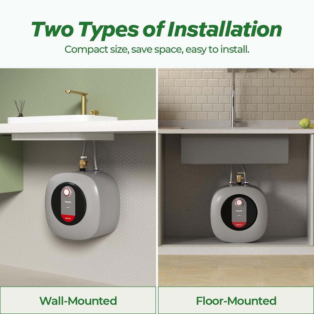 【99% NEW】8 Gal. Mini Tank Water Heater Electric for Under Sink RV Kitchen