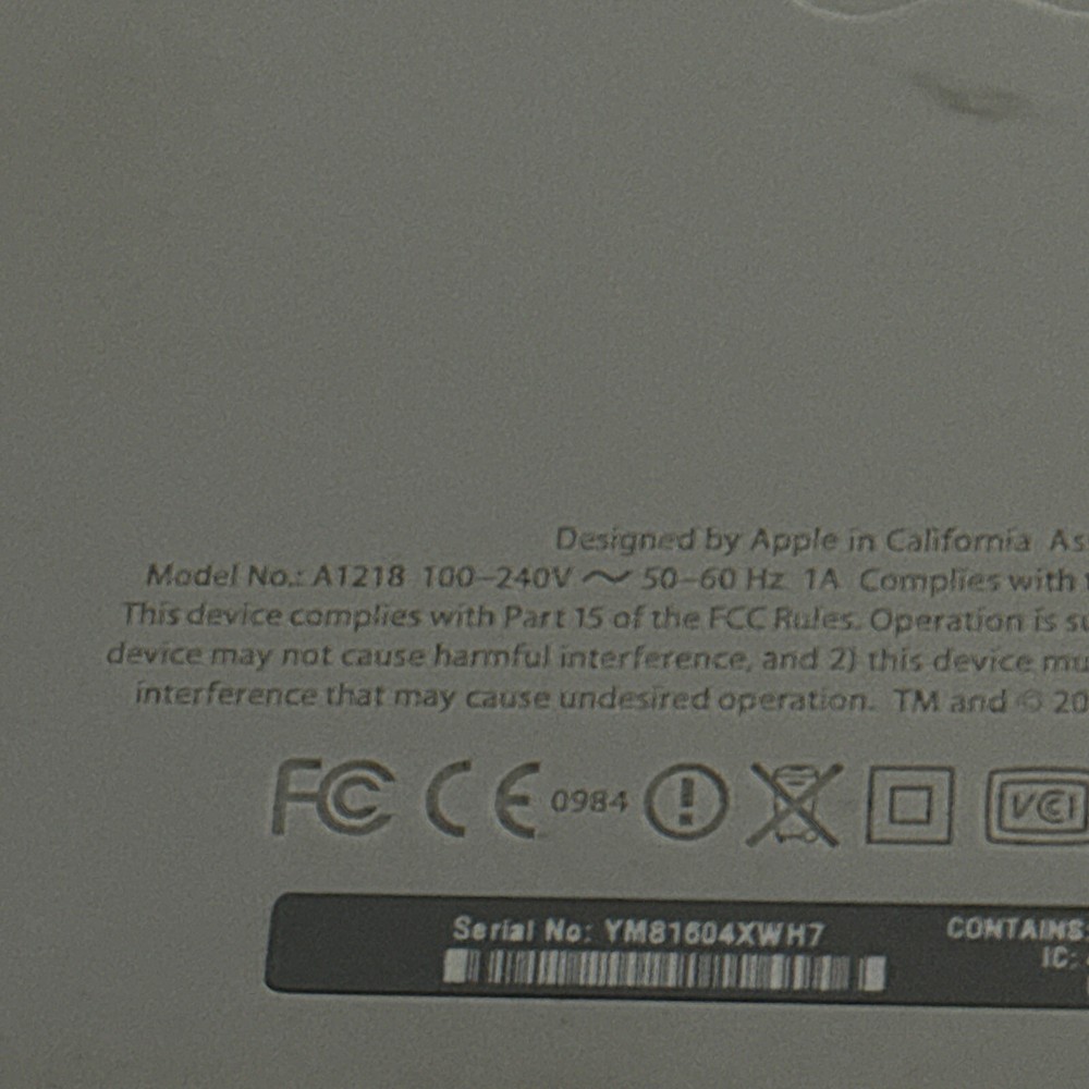 Apple A1218 TV 1st Generation A1218 Tested No Remote Control