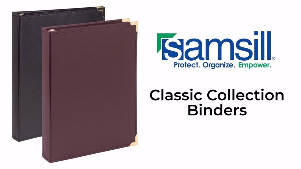 Classic Leather 3 Ring Binder, Executive Portfolio, 0.5 Inch, Holds 100 Sheets,