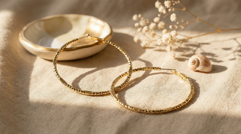 Delicate Gold Hoop Earrings