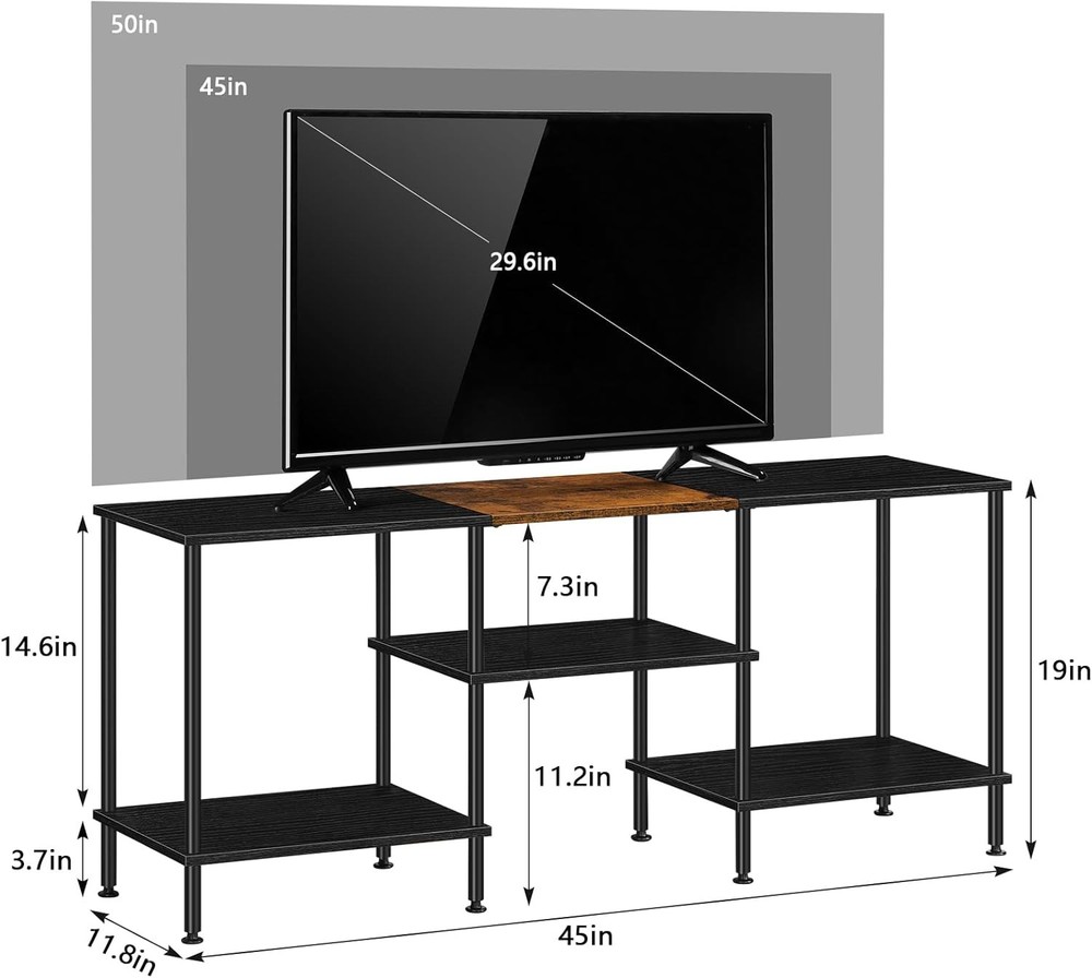 50-inch TV stand, suitable for living rooms, with storage function