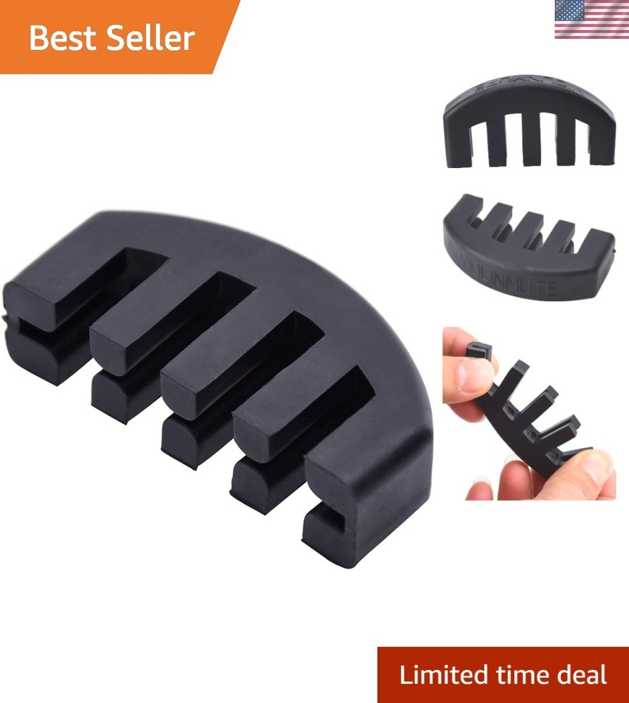 Rubber 4/4 Violin Practice Mute - Quiet and Flexible Solution for Beginners