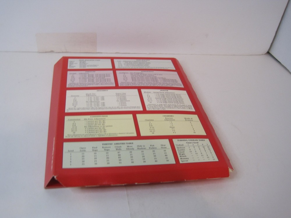 1991 Dungeons & Dragons Game 1070 Master's Screen Learning Pack - Pack ONLY