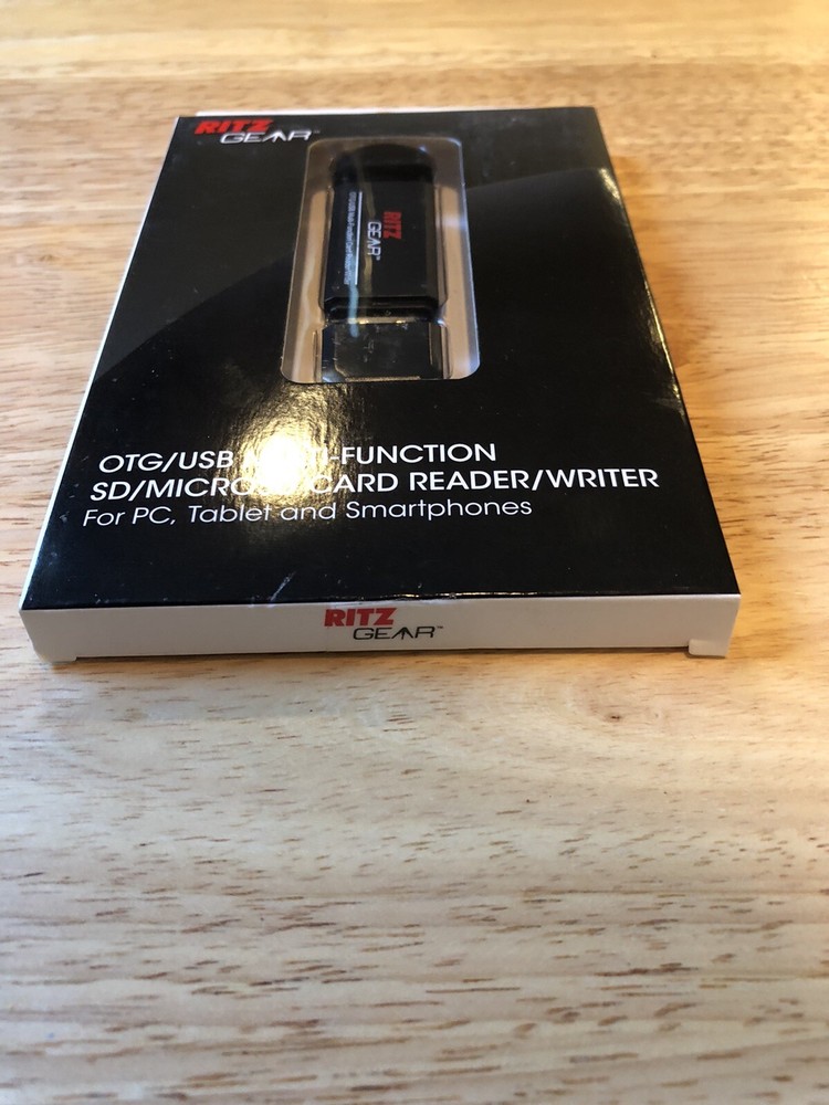 Ritz Gear OTG USB / Micro USB Multi-Function SD / MICRO SD Card Reader NIB