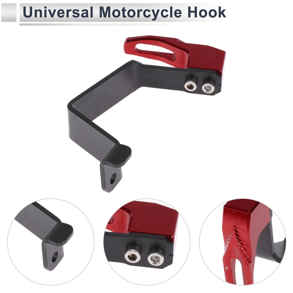 Motorcycle hook for hanging 1pc red 125mm