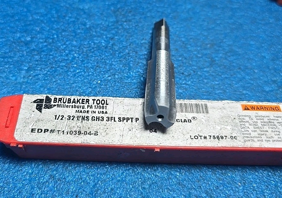 BRUBAKER TOOL 1/2-32 UNS GH3 3FL