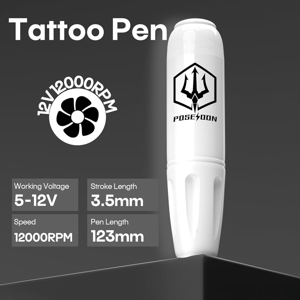 Wireless Tattoo Kit Complete for Beginners Pen Machine with Power Supply Needles