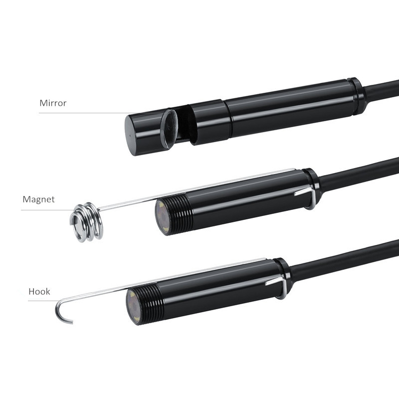 6 LED 7mm Endoscope Waterproof Inspection Borescope Camera 5M Cable For Android