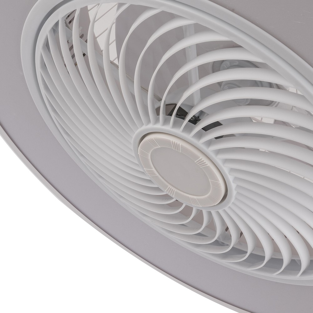 22'' Modern LED Ceiling Fan Light Flush Mount Dimmable Chandelier Lamp w/ Remote