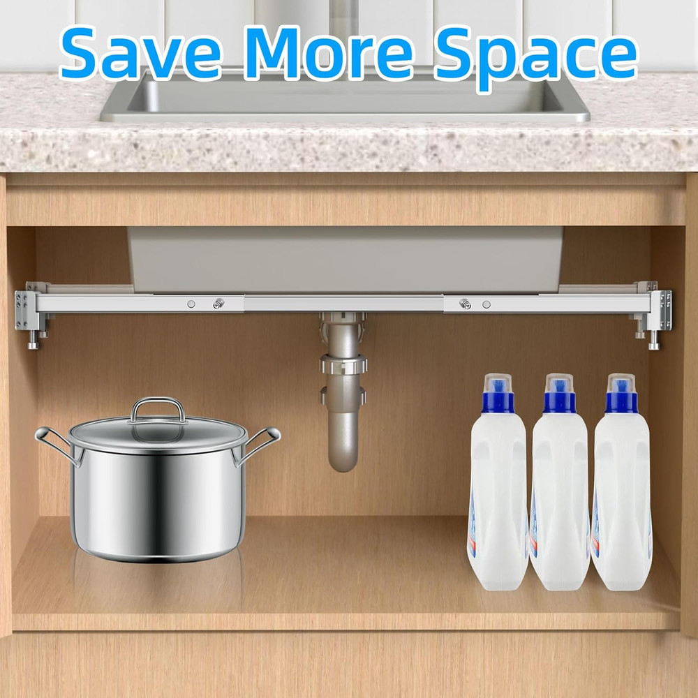 Qualward Undermount Sink Brackets,Adjustable Undermount Sink Support, Stainless