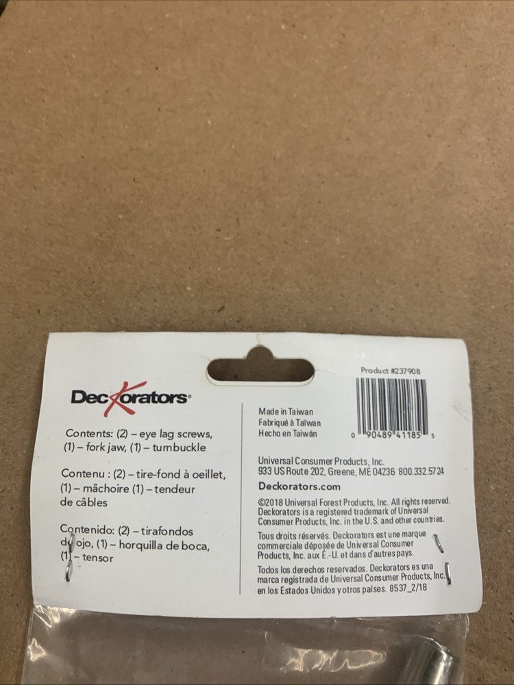 Deckorators 237908 Stainless Steel Cable Rail Hardware