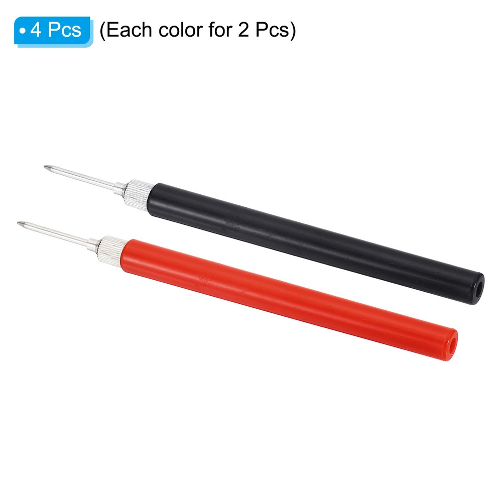 2mm Test Probes, 4 Pcs Multimeter Test Lead Extention Probe Needle, Red Black