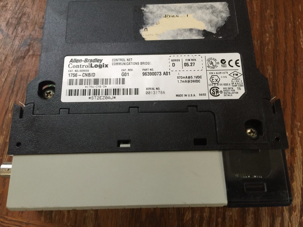 ALLEN BRADLEY BRIDGE MODULE 1PORT CONTROLLOGIX CONTROLNET 1756CNB