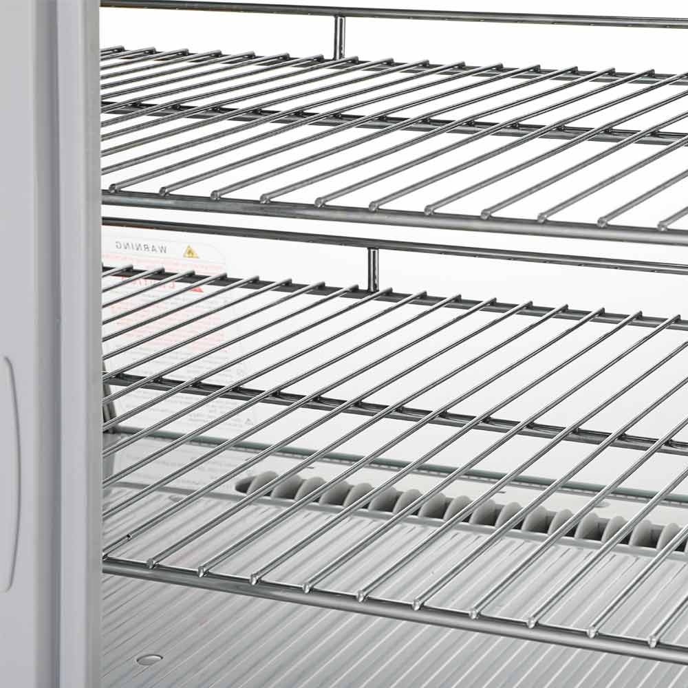 28” Refrigerated Countertop Display Case, Curved Glass, White