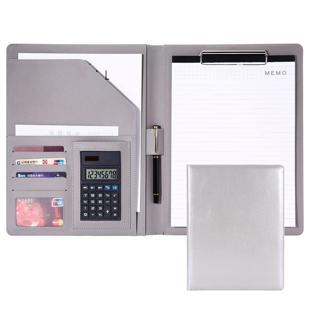 Portfolio Case,Leather Portfolio Folder Organizer, Resume/Conference Document...