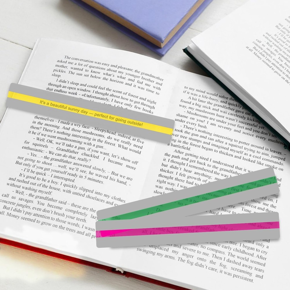Guided Reading Strips & Highlight Strips, Reading Assistance Strips for Home Stu