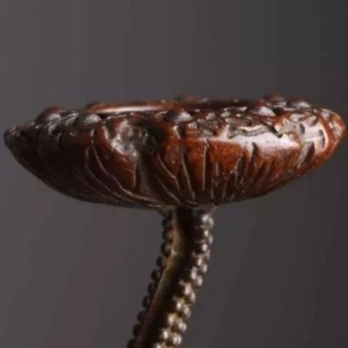Solid Brass Lotus Frog Incense Holder Backflow Burner Tea Pet Handmade Decor