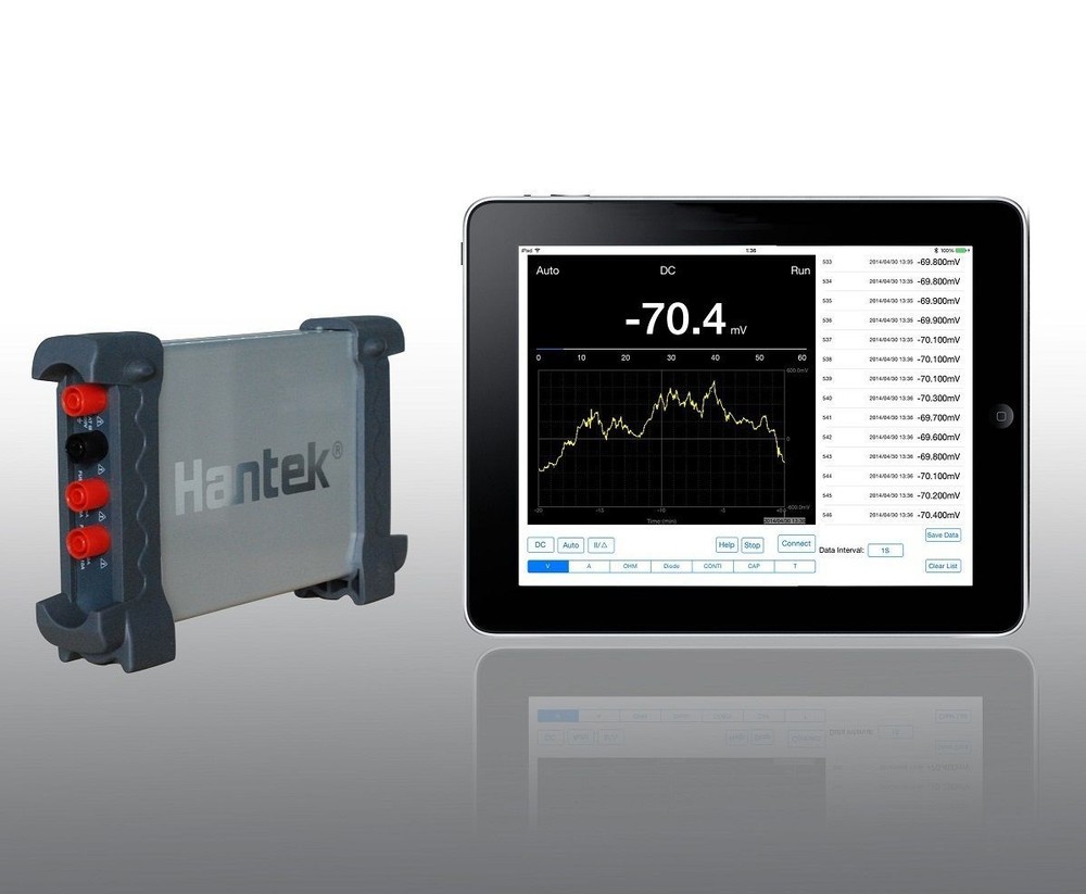 Hantek 365 Bluetooth/USB Data Logger Recorder Digital Multimeter True RMS DMM