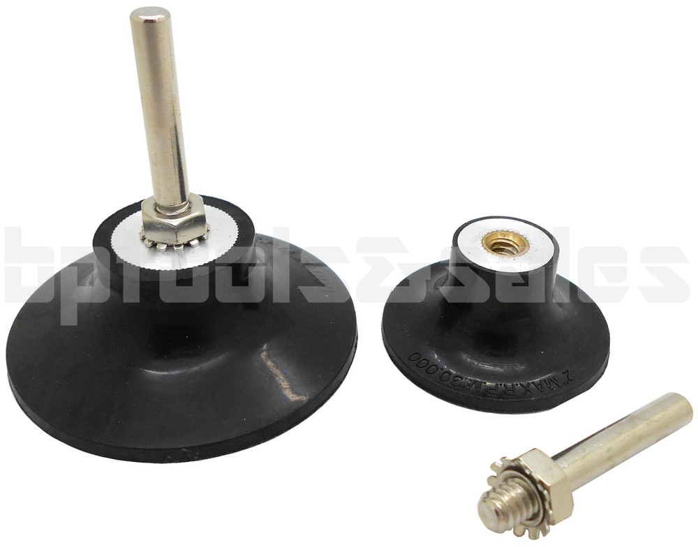 2pc 2" & 3" Sanding Disc Holder Roll & Lock Rotary Pad Holder 1/4" Shank