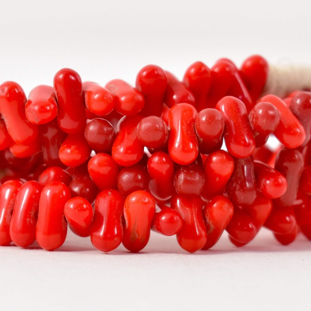 Dog Bone Bohemian Red Trade Beads