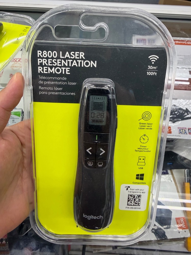 Logitech R800 Laser Presentation Remote Control - Black