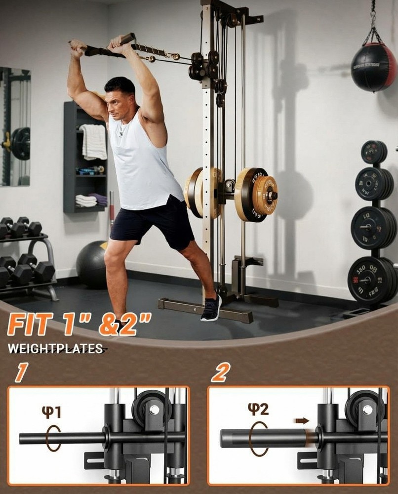 LAT Pulldown Machines Wall Mount Cable Machine Cable Crossover Machine Home Gym