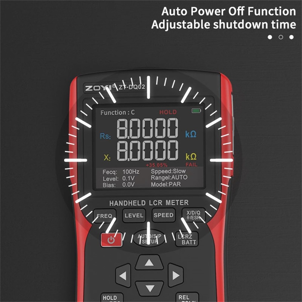 Handheld LCR Bridge Meter Battery Internal Resistance Tester High Precision C...