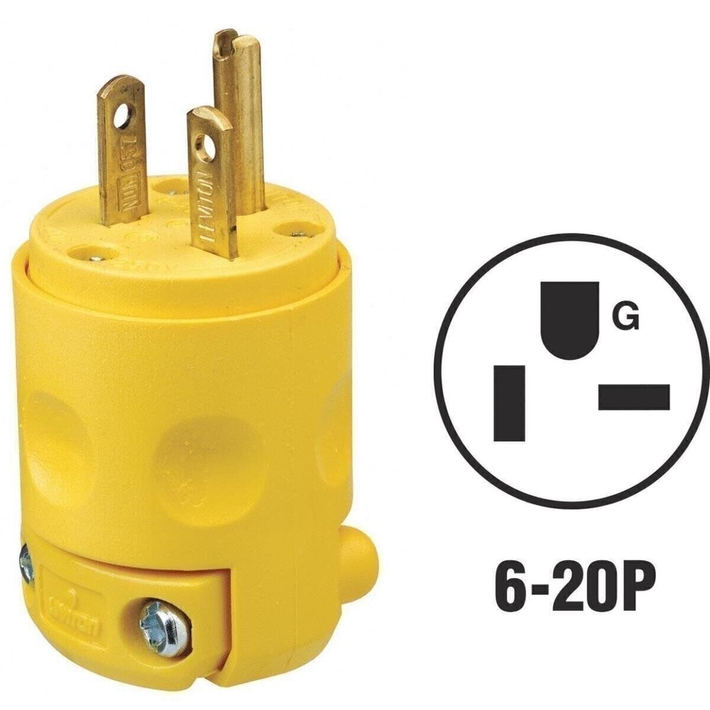 Leviton Yel 20A Plug