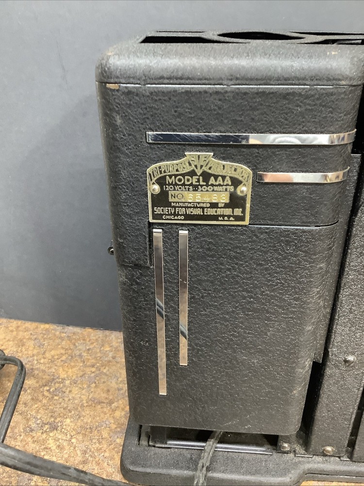 Antique SVE Tri-Purpose Projector Model AAA Bulb Is Missing