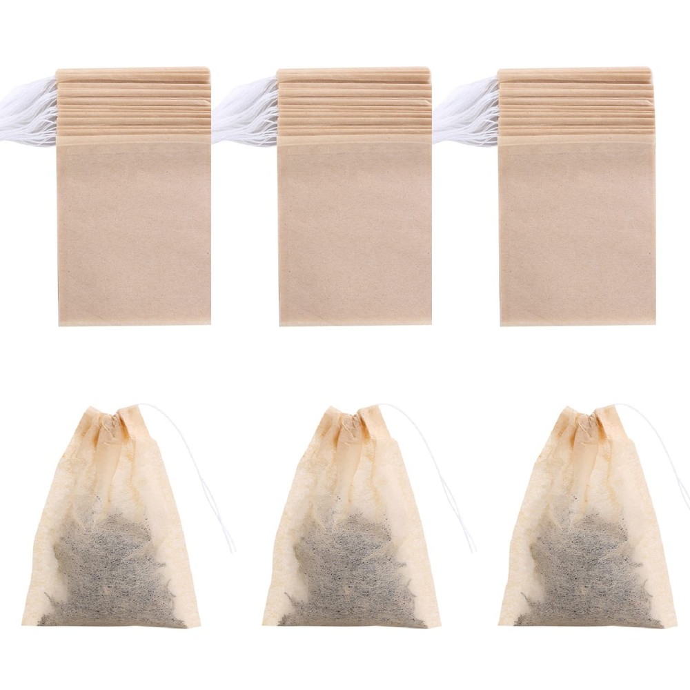 BEFORYOU 400 Pack Disposable Drawstring Tea Filter Bags Safe  Natural