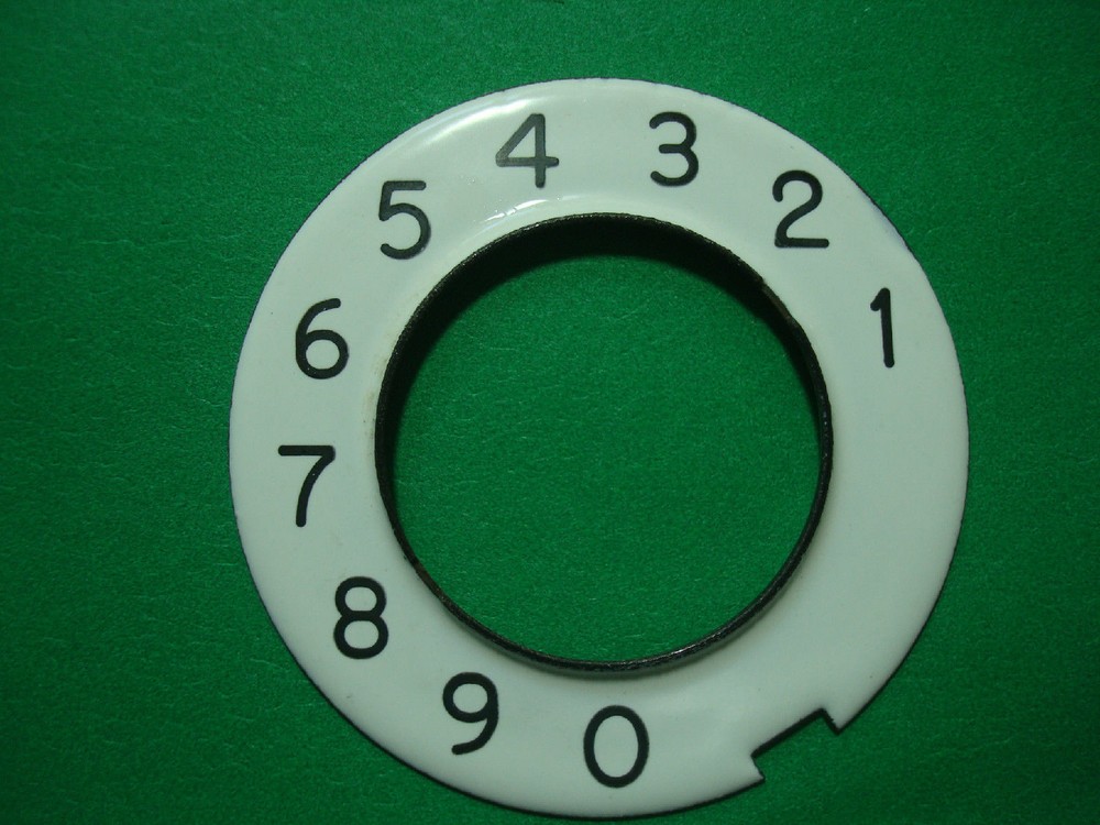 Automatic Electric Telephone Porcelain dial plate Numeric and Alpha numeric