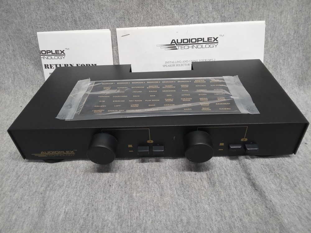AudioPlex Technology OPT-2 Two Zone Speaker Selector w/ Volume Control and A/B