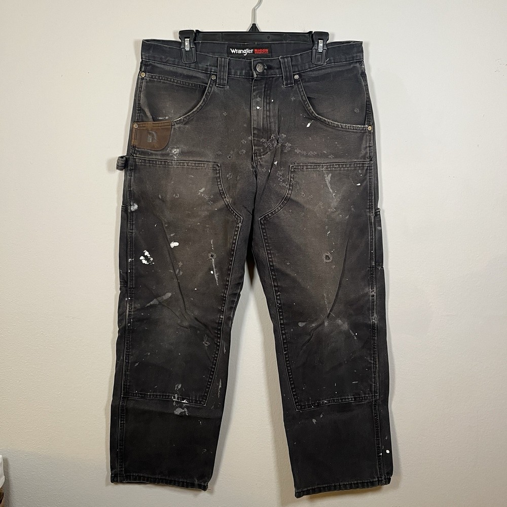 Wrangler Double Knee Carpenter Pants Black