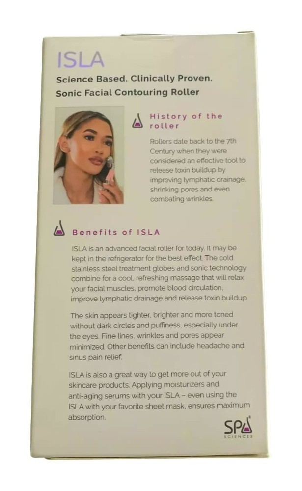 Spa Sciences ISLA Sonic Silver Face & body Contouring Ice & Heat Roller