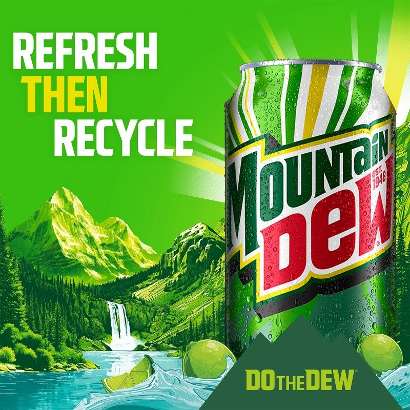 Mountain Dew Citrus Soda Pop, 12 fl oz, 18 Pack Cans