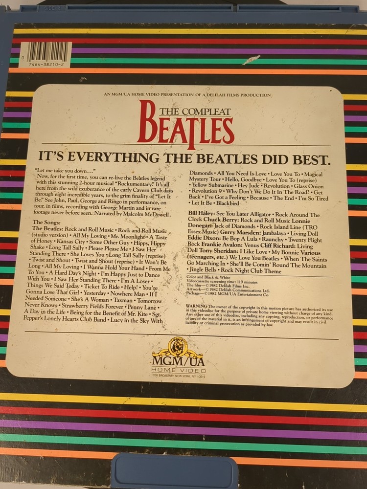 The Compleat Beatles Selectavision CED Disk MGM/UA