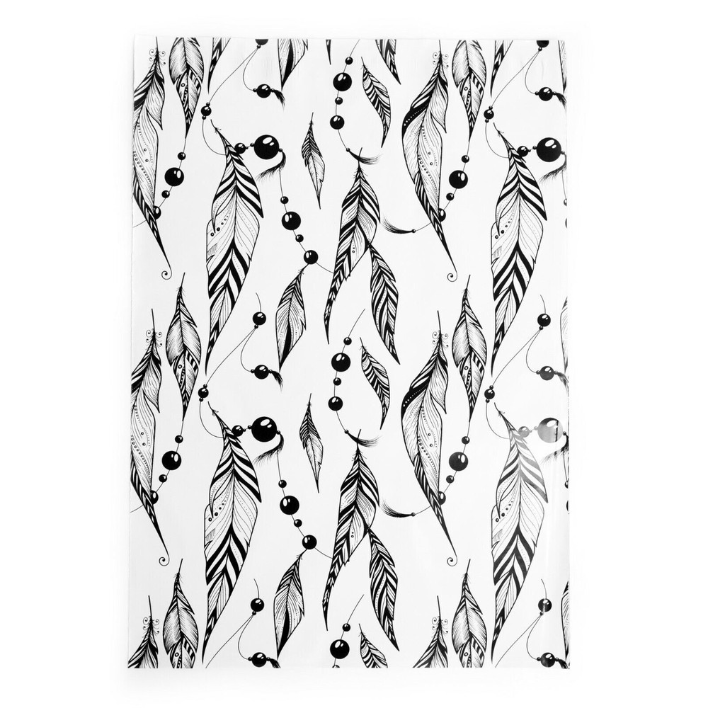 50 polymailers plastic envelopes boho print beads feathers printed mailers