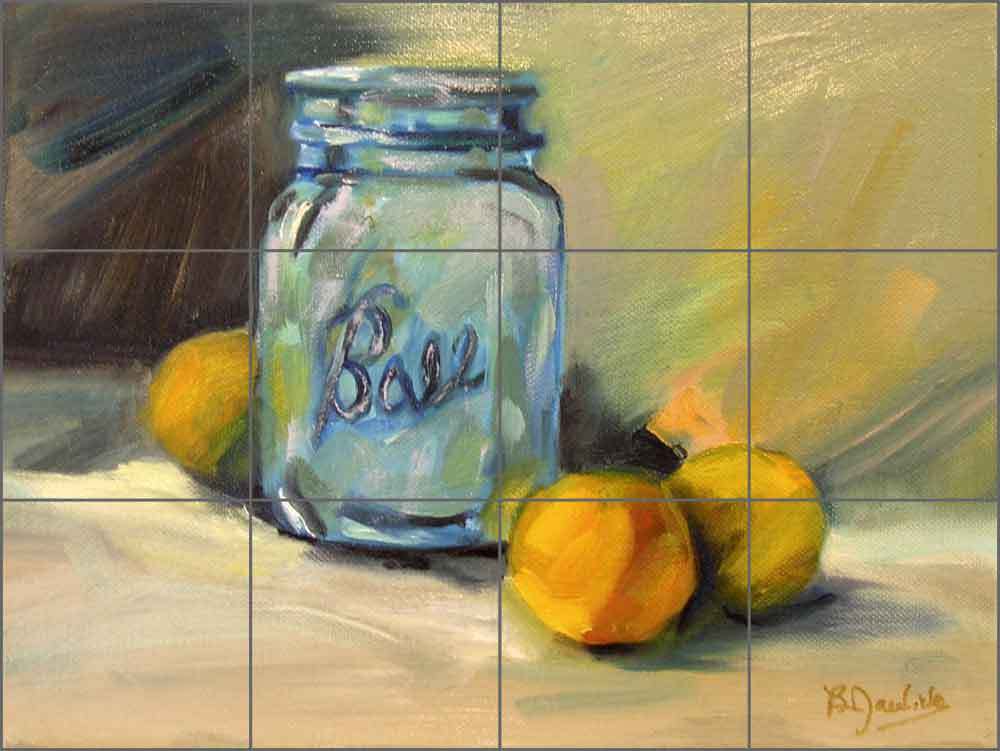 Ceramic Tile Mural Backsplash Kitchen Jaedicke Fruit Still Life Art BJA028