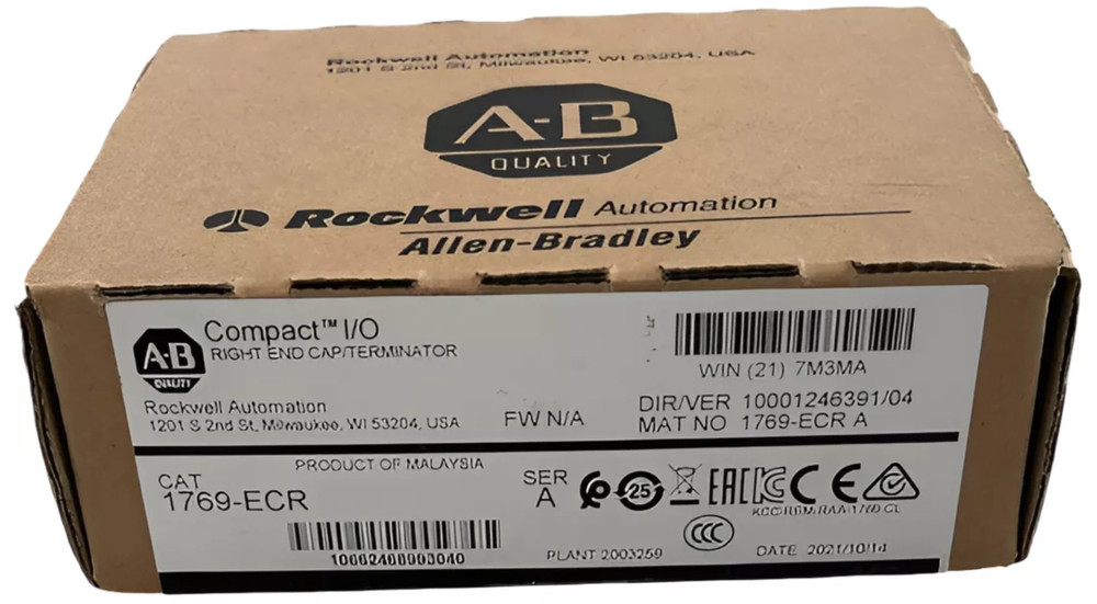 1PCS NEW Allen Bradley 1769-ECR Compact I/O RIGHT END CAP/TERMINATOR