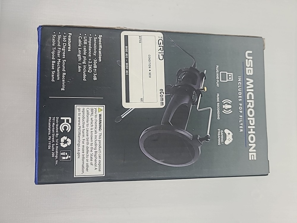 Portable USB Microphone with Special Pop Filter Included