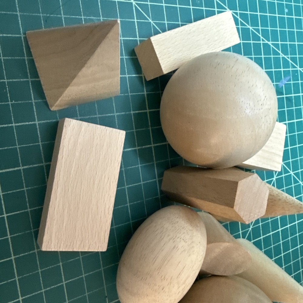 Wooden Foam Geometric Solids For Drawing Practice